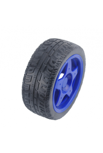 XS-133 Llanta de Hule para Motorreductor Color Azul
