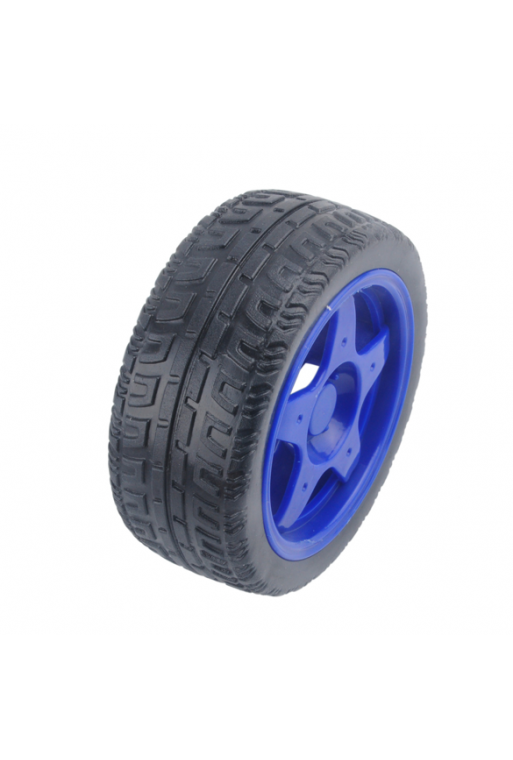 XS-133 Llanta de Hule para Motorreductor Color Azul