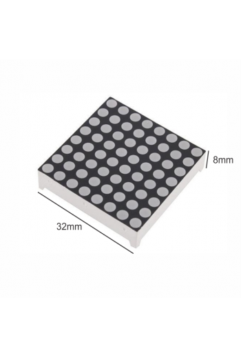 MAT8X8A-R MATRIZ 3MM 8X8 ROJO ANODO