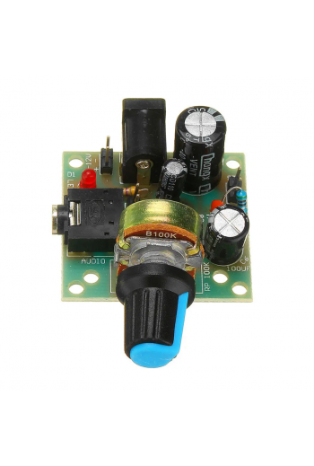 XS-184 Módulo Amplificador de Audio LM386, Con Control de Volumen, 0.5 a 3.25W, 6-12VDC, 1 Canal.