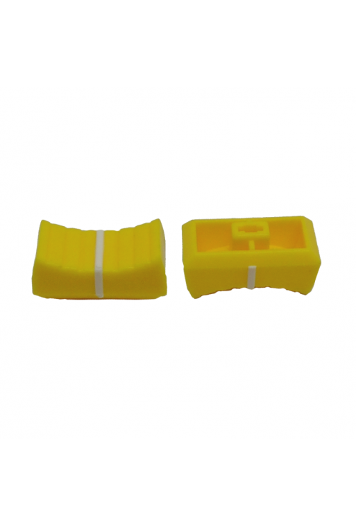 PD-AMA-009 Perilla para Potenciometro Deslizable Color Amarillo con Franja Blanca