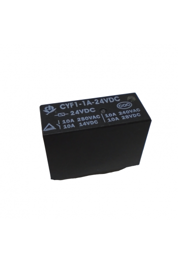 CYF1-1A-24VDC Relevador 24VDC 10A 1P-1T  4 Pines