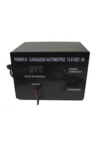 CA13V5 Cargador Automatico de Baterias Acido Automotriz 13.8VCD 5A