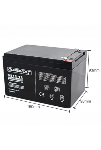DS12-12 Batería Recargable Sellada de Acido Plomo 12V 12Ah
