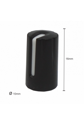 PE-003-NEG Perilla para Potenciómetro Estriado Color Negro