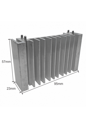 DISIPA-013 Disipador de Calor 95X23X57MM Color Gris, 11 Aletas, Aluminio