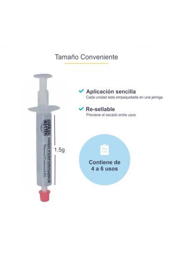SILVGREASE1 Pasta Térmica para CPU 1.5gr, Oxido de Metal, Plata