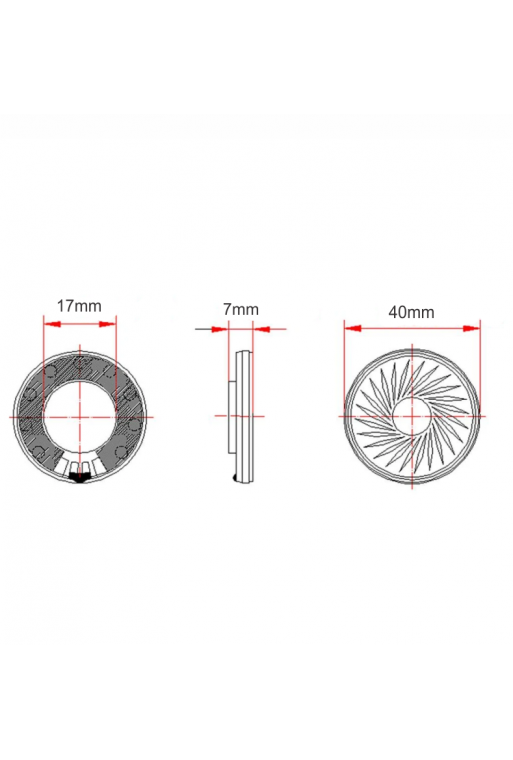 065-1012 Bocina Altavoz de 50mm Diámetro