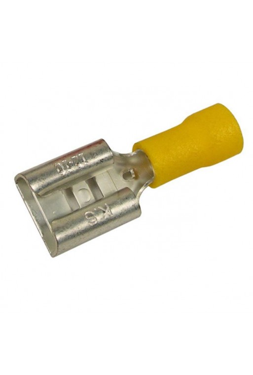 520-824 Terminal Hembra de Latón Tipo Faston Medida 7/16" 10-12 AWG