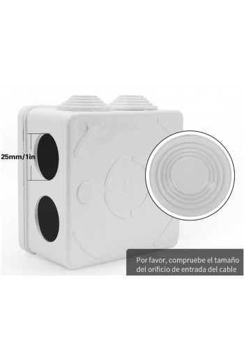 870-1004 Caja Estancas IP55 Nema 85x85x50mm con Conos y Tapa a Presión CCTV