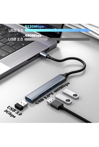 700-080 Adaptador HUB USB Multipuerto, Plug Tipo A 3.0