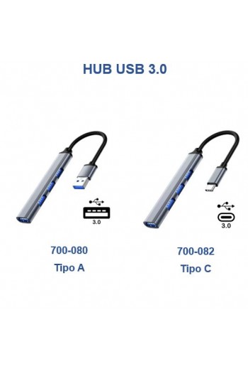 700-080 Adaptador HUB USB Multipuerto, Plug Tipo A 3.0