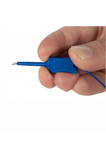 110-052 Punta con Pinza Caimán para Pruebas en Circuito, Color Azul
