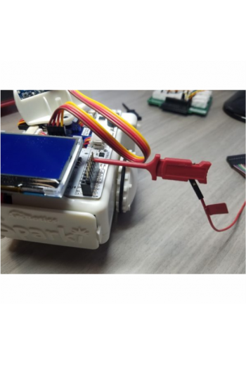 110-052 Punta con Pinza Caimán para Pruebas en Circuito, Color Azul