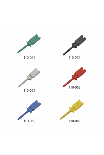 110-052 Punta con Pinza Caimán para Pruebas en Circuito, Color Azul