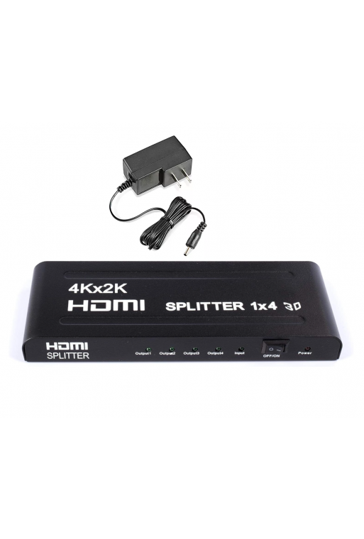 130-096 Divisor Splitter con Amplificador HDMI Full HD de 4 Salidas 1X4