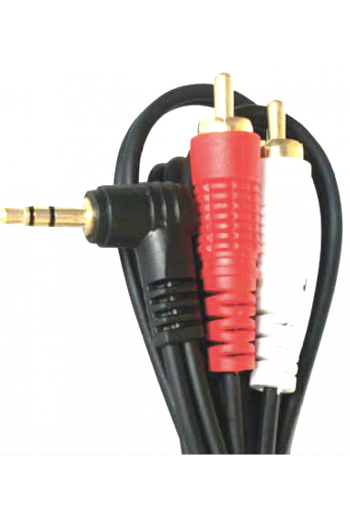 081-130 Cable para Audio 2 Plug RCA a Plug 3.5mm en L