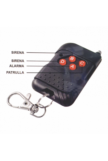 185-475 Sirena Electrónica de 4 Tonos con Control Remoto 30W 12V 2A