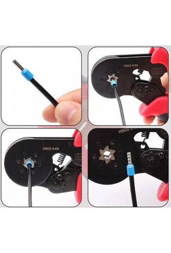 870-064 Terminal Tipo Ferrule Cilindrica Aislada Color Rojo 4 AWG