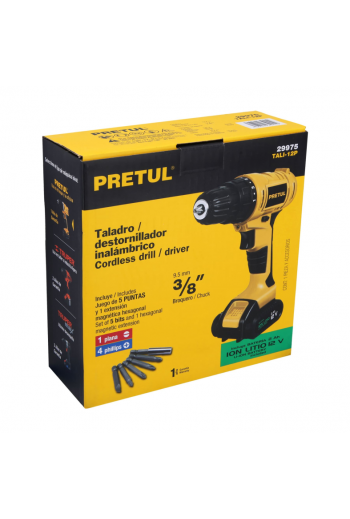 TALI-12P Taladro Inalambrico 3/8" 12V Pretul 29975
