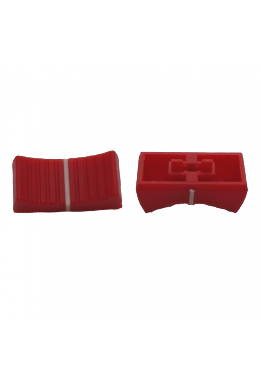 PD-ROJ-011 Perilla para Potenciometro Deslizable Color Rojo con Franja Blanca