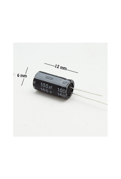 CE-100-160V Capacitor Electrolítico 100uF 160V 105C Radial