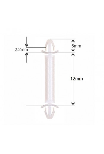 SEP-12X3 Separador de Nylon para PCB 12mm Largo x 3mm Diámetro 709670120