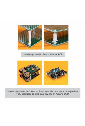 SEP-12X3 Separador de Nylon para PCB 12mm Largo x 3mm Diámetro 709670120