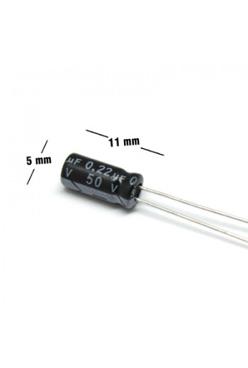 CE-.22-50V Capacitor Electrólitico 105C