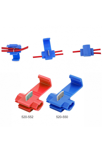 520-552 Conector Derivador Grapa Almeja 1 a 2, Cal 14-16, Color Rojo