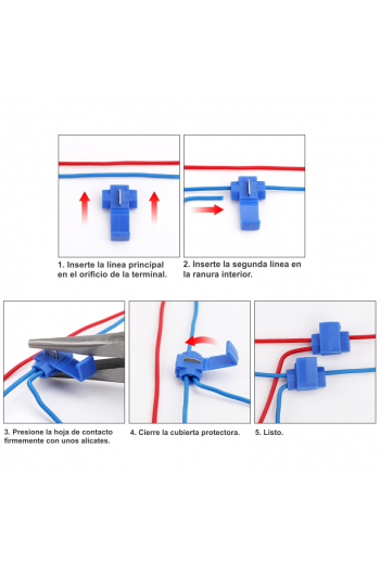 520-552 Conector Derivador Grapa Almeja 1 a 2, Cal 14-16, Color Rojo