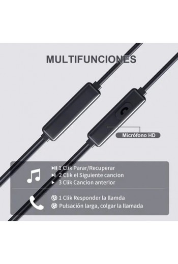 700-2010 Audífonos Alámbricos 3.5mm AUT117 Color Negro