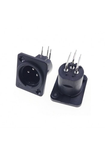 705-791 Plug para Chasis Tipo Cannon XLR con 3 Pines