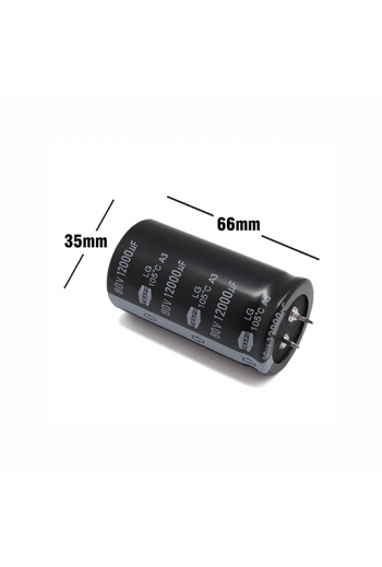 CE-12000-80V Capacitor Electrolítico 12000uF 80V 105C Radial