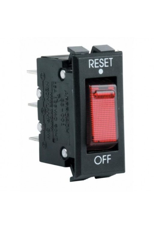 BTS-14CI Interruptor Balancin 1P-1T con Piloto 15 AMP y Reset