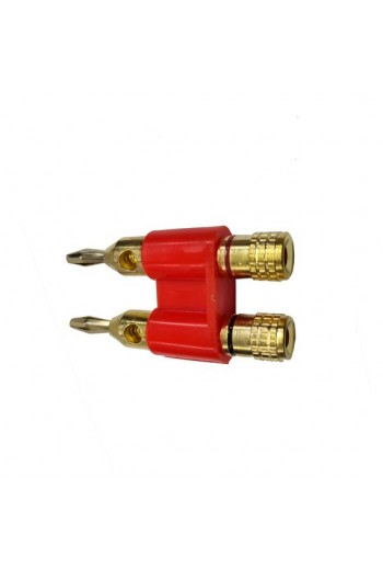 705-748 Plug Doble tipo Banana Con Conectores Dorados