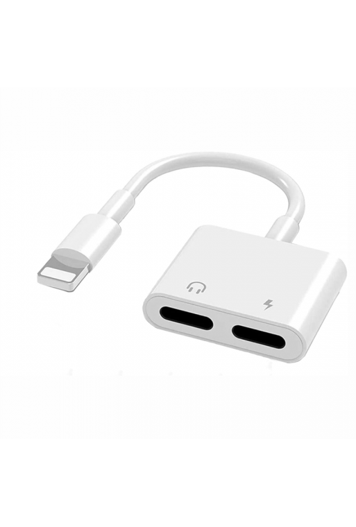 700-124 Adaptador Divisor Tipo Lightning Para Carga y Audífonos