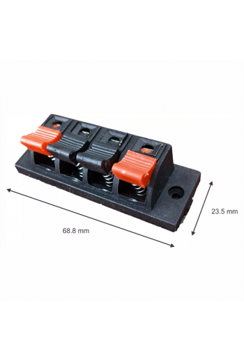 705-302 Conector Grande Para Bafle Rectangular de Atornillar 4 Terminales