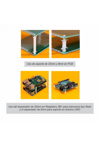 SEP-8X3 Separador de Nylon para PCB 8 x 3mm