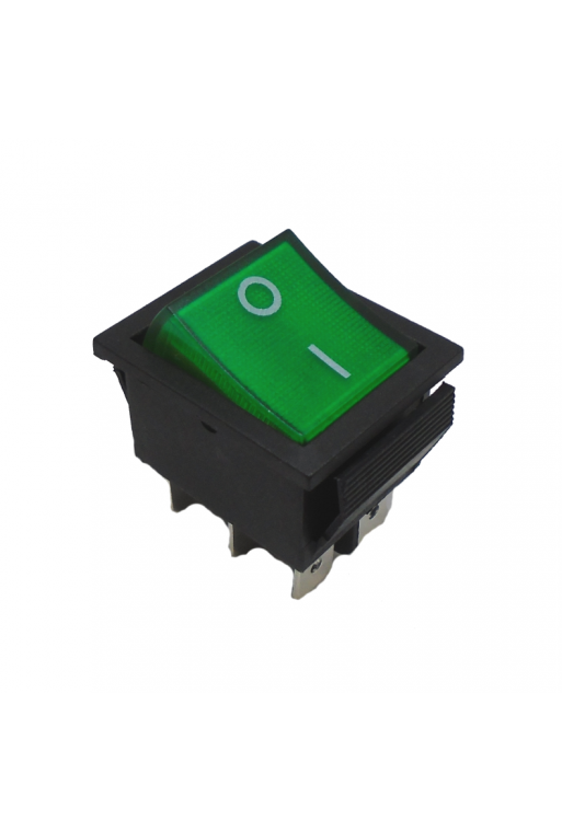 835-058 Switch Balancin con Piloto 6 Patas 2P 2T Color Verde