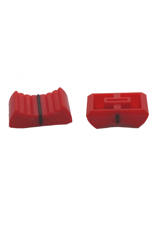 PD-ROJ-010 Perilla para Potenciometro Deslizable Color Rojo con Franja Negra