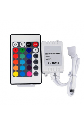 125-004 Controladora con Control Remoto para Tiras Leds 5M
