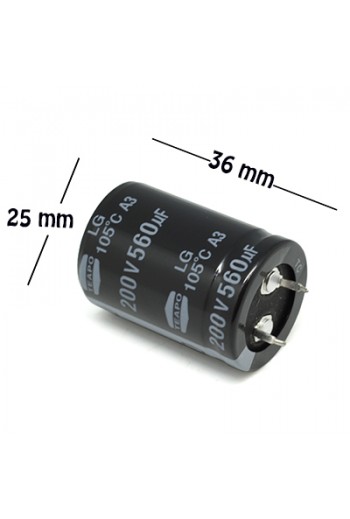CE-560-200V Capacitor Electrolítico 560uF 200V 105C