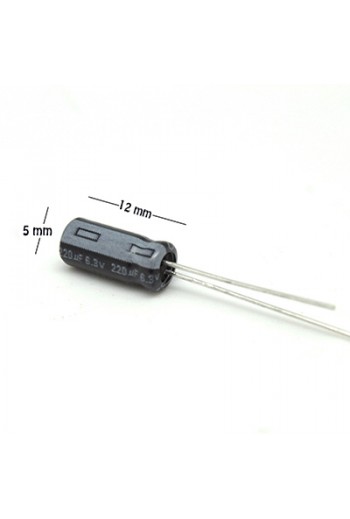 CE-220-6.3V Capacitor Electrolítico 220uF 6.3V  105C