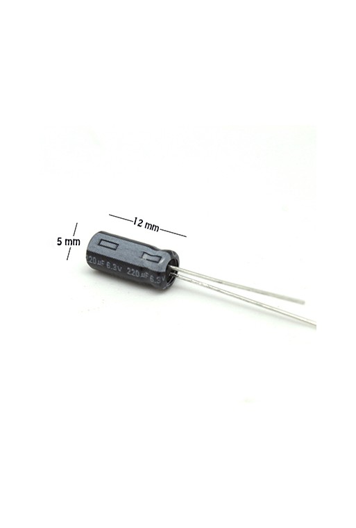 CE-220-6.3V Capacitor Electrolítico 220uF 6.3V  105C