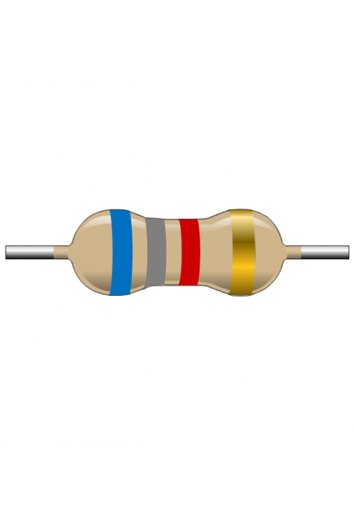 R6K8-1 Resistencia de Carbón 6.8K Ohms 1 Watt