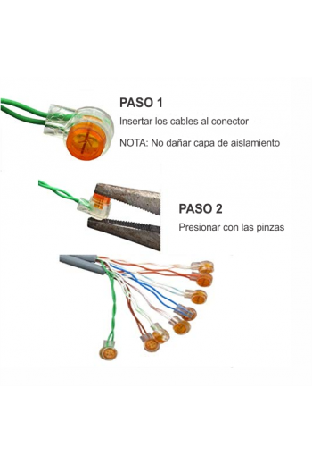 300-071 Conector de Empalme Unión Tipo UY K1 para Telefonía 22 - 26 AWG