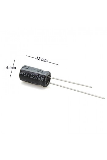 CE-22-63V Capacitor Electrolítico 22uF 63V 105C