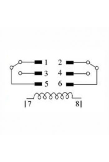 RHL-2-12D-10H Relevador de Potencia 2 Polos 2 Tiros DP-DT 10A, Bobina de 12V