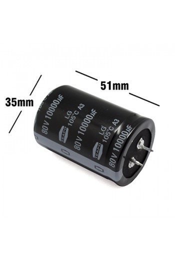 CE-10000-80V Capacitor Electrolítico 10000uF 80V 105C
